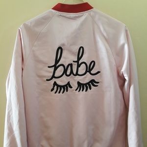 Style Club Babe Collection Satin Bomber Jacket